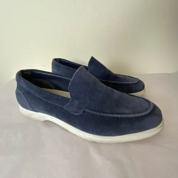 Clorinda Antinori Edoardo Sirena Navy Suede Loafers Men’s Size 41 / 9 - Picture 5 of 14